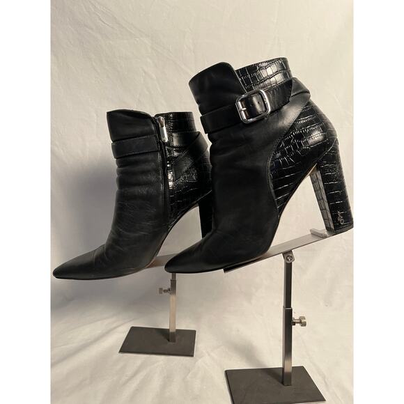 Sam Edelman Leather Ankle Boots Women’s 9 Medium Black - Picture 3 of 7